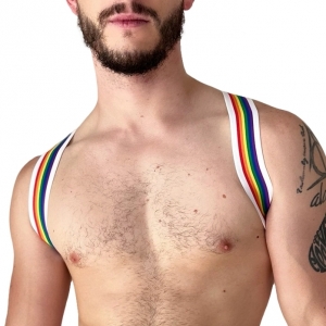 Barcode Berlin Pride Eternity Elastisch Harnas Wit