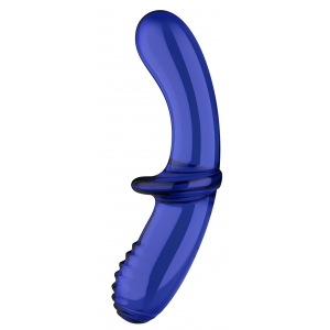 Satisfyer Glazen dildo Dubbel Kristal 18,5 x 3,5cm Blauw