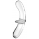 Dildo in vetro doppio cristallo 18,5 x 3,5 cm trasparente