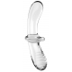 Double Crystal - Glass Dildo - Transparent