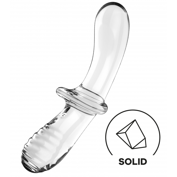 Double Crystal - Glass Dildo - Transparent