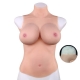Full bust Realistic breasts Cotton - High neck - D cup