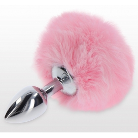 Pompom de ficha 6 x 2,7 cm cor-de-rosa