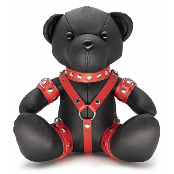 Urso de couro Bendy The Bdsm Teddy Bear Vermelho