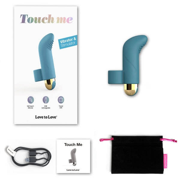Touch Me Love to Love Vinger Vibro Blauw