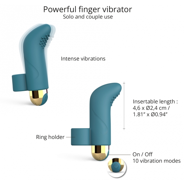 Touch Me Love to Love Finger Vibro Blu