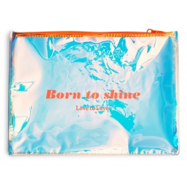 Born to Shine Zip Aufbewahrungstasche Orange
