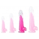 Dildo transparente Jelly Mut M 16 x 4cm Rosa