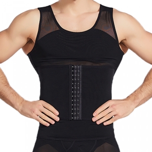 NoGenderWear Men's Tight Shirt Waist Trainer BLACK