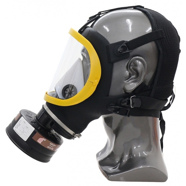 Mostra la maschera antigas Max Nero-Giallo