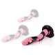 Dildo Cobra Snake L 26 x 7 cm nero-rosa