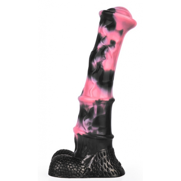 Dildo Animal Ponulf 22 x 5.5cm Schwarz-Rosa