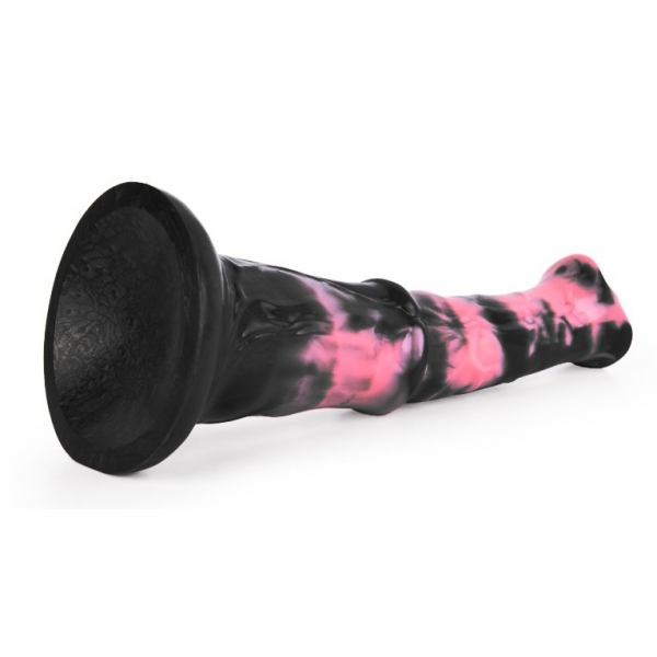 Exulf Dieren Dildo 26 x 6cm Zwart-Roze