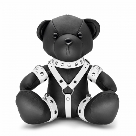 Oso de cuero Bendy The Bdsm Teddy Bear Blanco