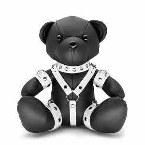 The Red Oso de cuero Bendy The Bdsm Teddy Bear Blanco