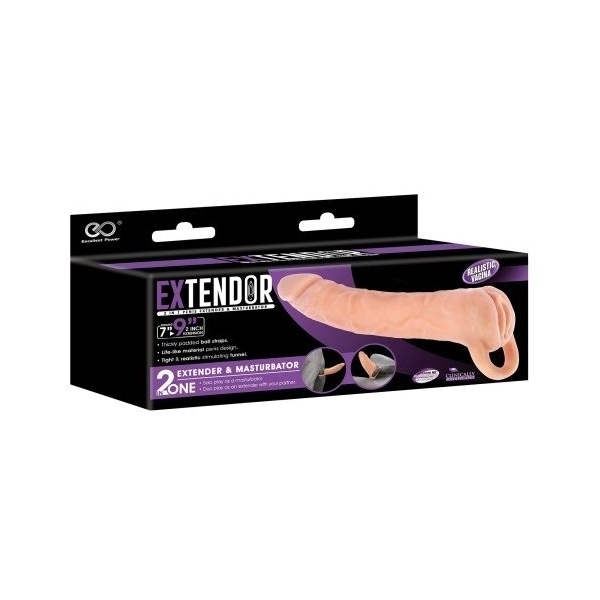 Penis sheath + masturbator Extendor 9 - 22 x 5cm