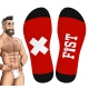 Socken Hoch HANKY FIST SneakXX Rot