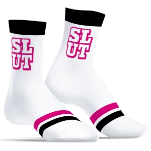 SneakXX Chaussettes SLUT UNIVERSITY SneakXX Blanc-Rose