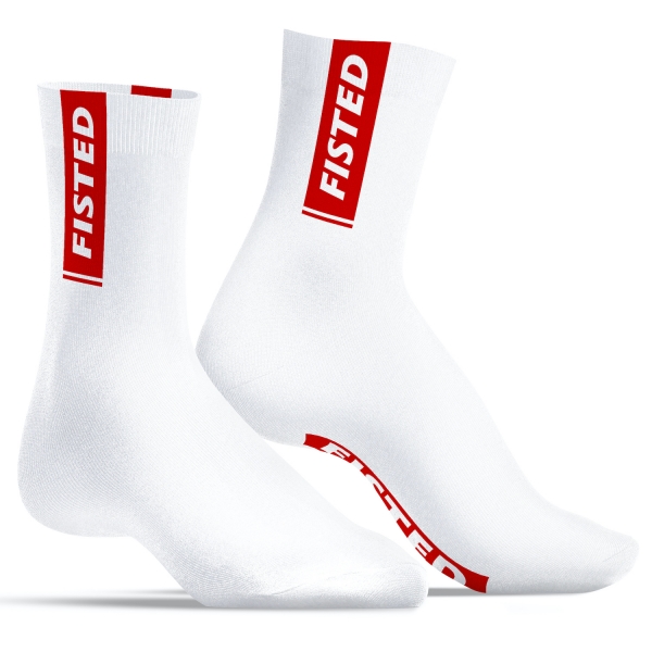 Chaussettes STRIPE FISTED SneakXX Blanc-Rouge