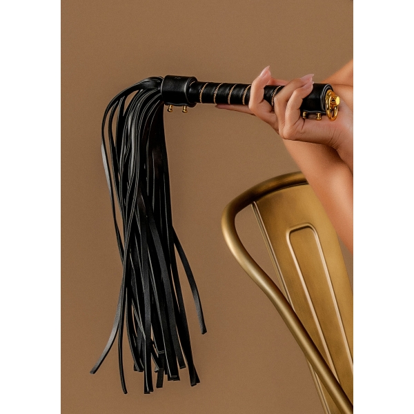 Martinet Studded Whip 55cm Noir