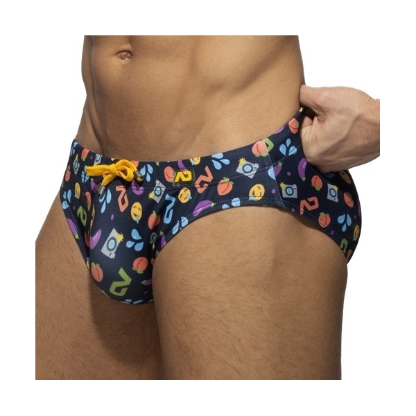 Emoji Swim Navy briefs