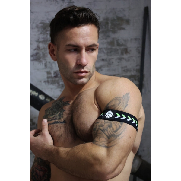 Transistor armbands Black-Green neon