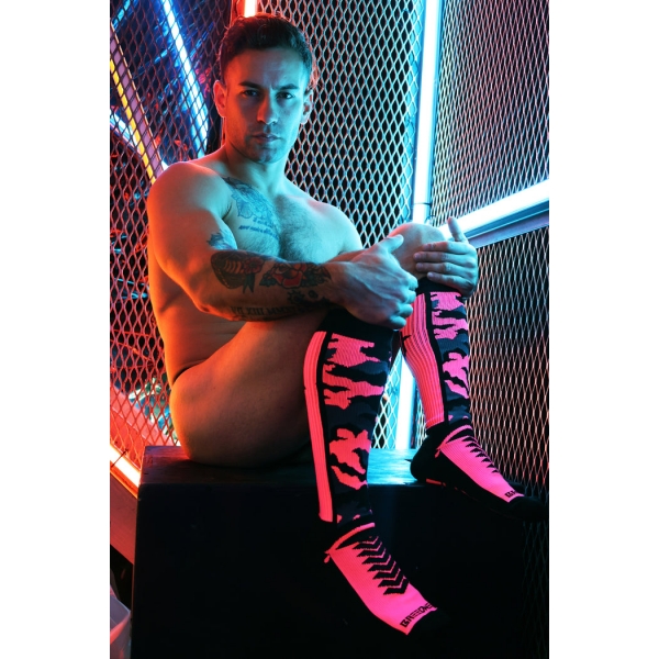 Neo camo sock Neon Pink