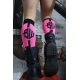 Calcetines altos Neo Camo Negro-Rosa Neón