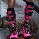 Neo Camo Zwart-Roze Neon Hoge Sokken