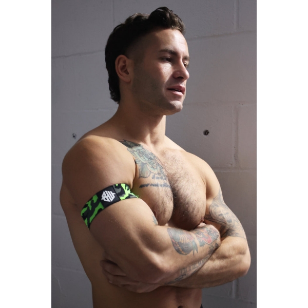 Neo Camo Zwart-Groen Neon Armbanden