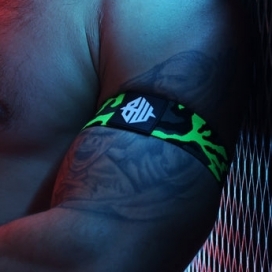 Neo Camo Zwart-Groen Neon Armbanden