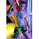 Boxer Bottomless Neo Camo Preto-Verde Neon