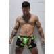 Boxer Bottomless Neo Camo Negro-Verde Neón