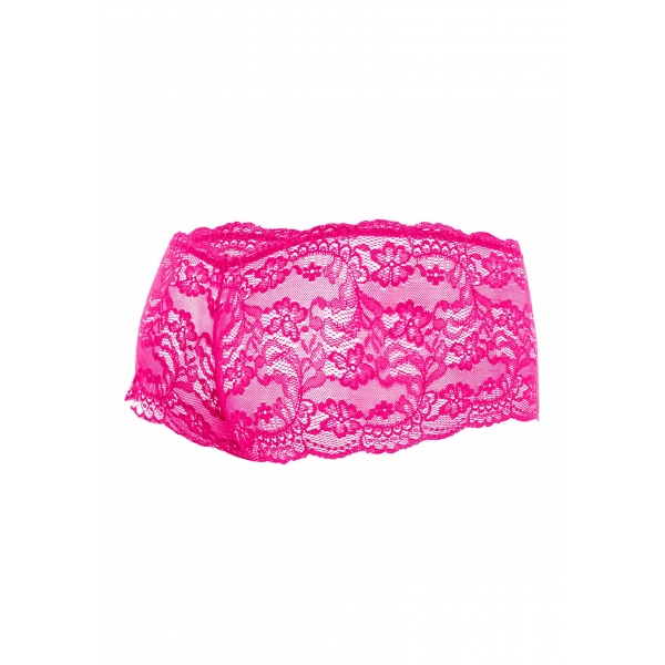 Boxer de renda LUCIO cor-de-rosa