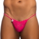 Tanga de renda Larmio cor-de-rosa