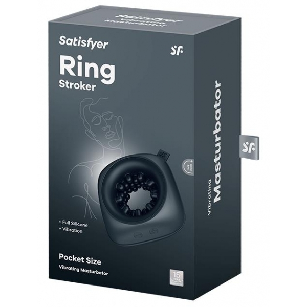 Ring Stroker Pocket Size Masturbator Ring Black