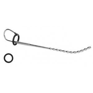 Ouch! Steel Beads Curved Urethra Rod 25cm - Diameter 5-7mm