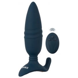 Plug Vibratório Butt Thrust 14,5 x 4cm Azul