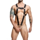 DNGEON Cross Cockring Harness Black