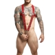 Crossback Elastic Harness and Cockring Dngeon Red