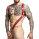 DNGEON Straigh Back Harness Red