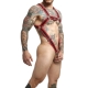 DNGEON Cross Cockring Harness Red