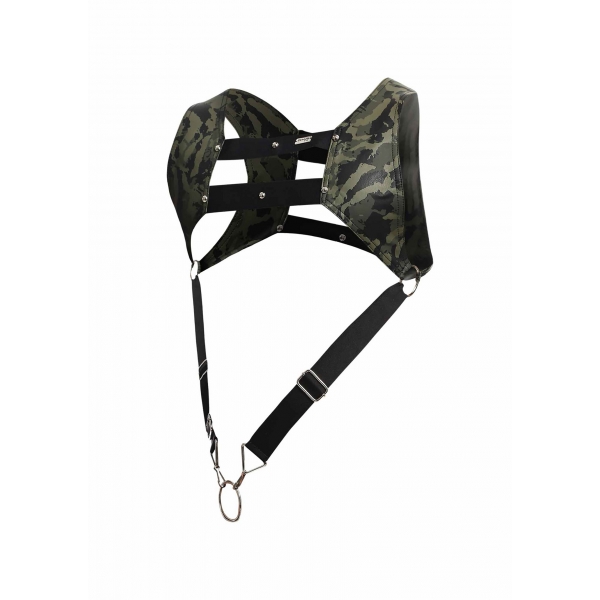 DNGEON Top Cockring Harness Green