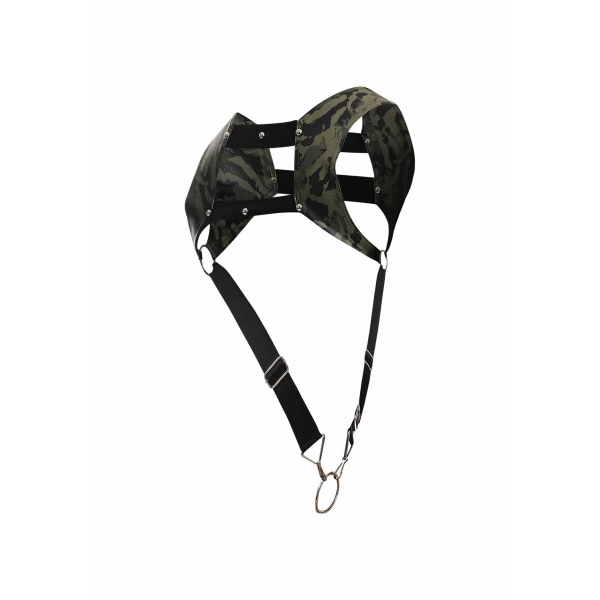 Dngeon Camouflage Top Cockring Harness