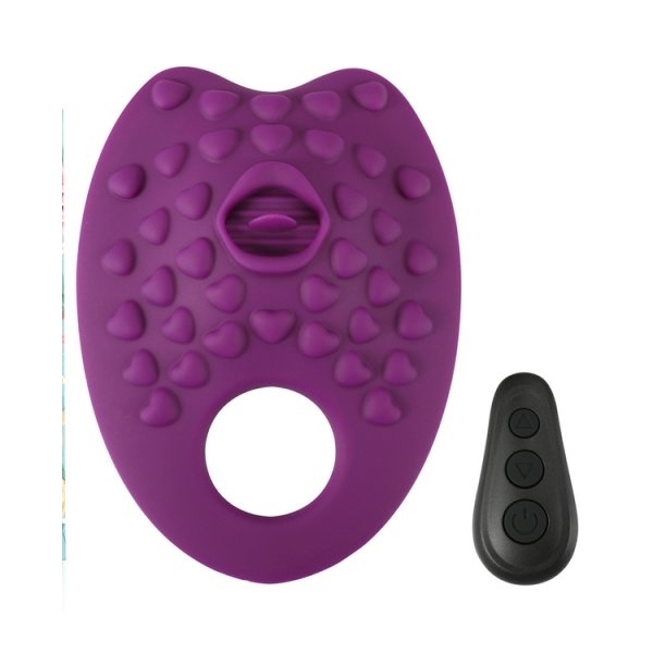 Cojín vibrador con lengua Grind Ring Violeta