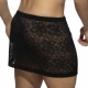 Men's Flowery Lace Skirt Black