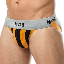 MOB Eroticwear Jockstrap Mob Classic Preto-Laranja
