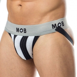 MOB Eroticwear Mob Classic Jockstrap Bianco-Nero