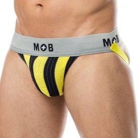 MOB Eroticwear Jockstrap Mob Classic Black-Yellow