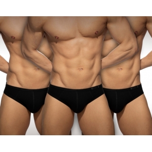 Addicted Pack 3 Basic Briefs Black